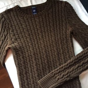 Gap Brown Cable Knit Sweater